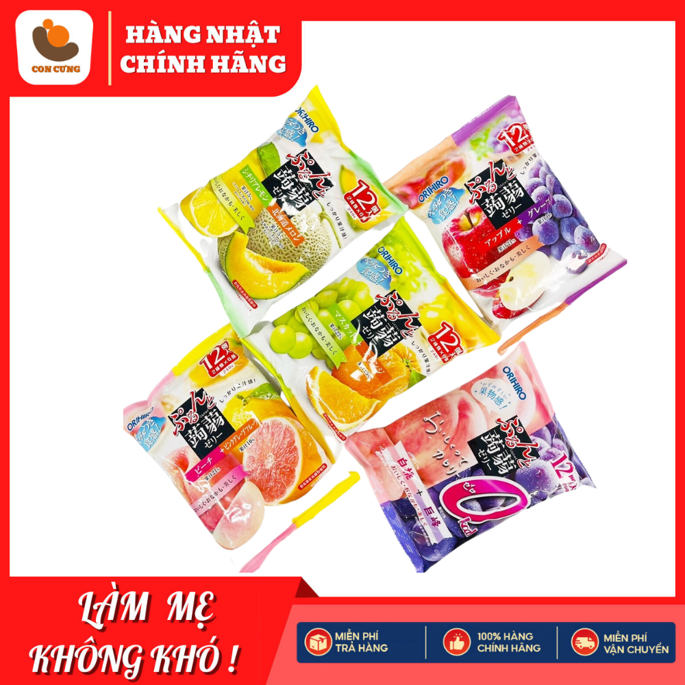 Thạch trái cây orihio, thạc hoa quả đủ loại nội địa nhật