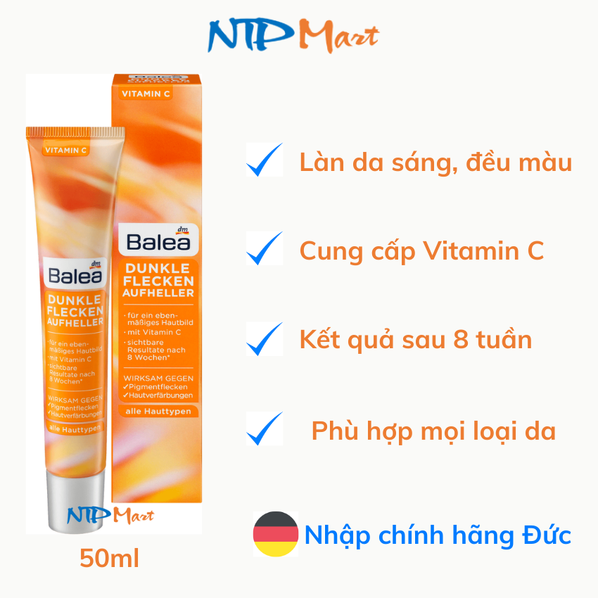 Kem bôi nám cải thiện da dưỡng da Balea nhập khẩu Đức, dung tích 50ml