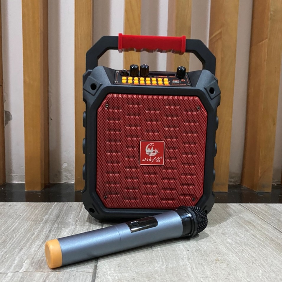 Loa karaoke mini, loa karaoke bluetooth, loa hát karaoke mini YS A20 hát cực hay tặng kèm micro không dây, míc sử dụng pin sạc