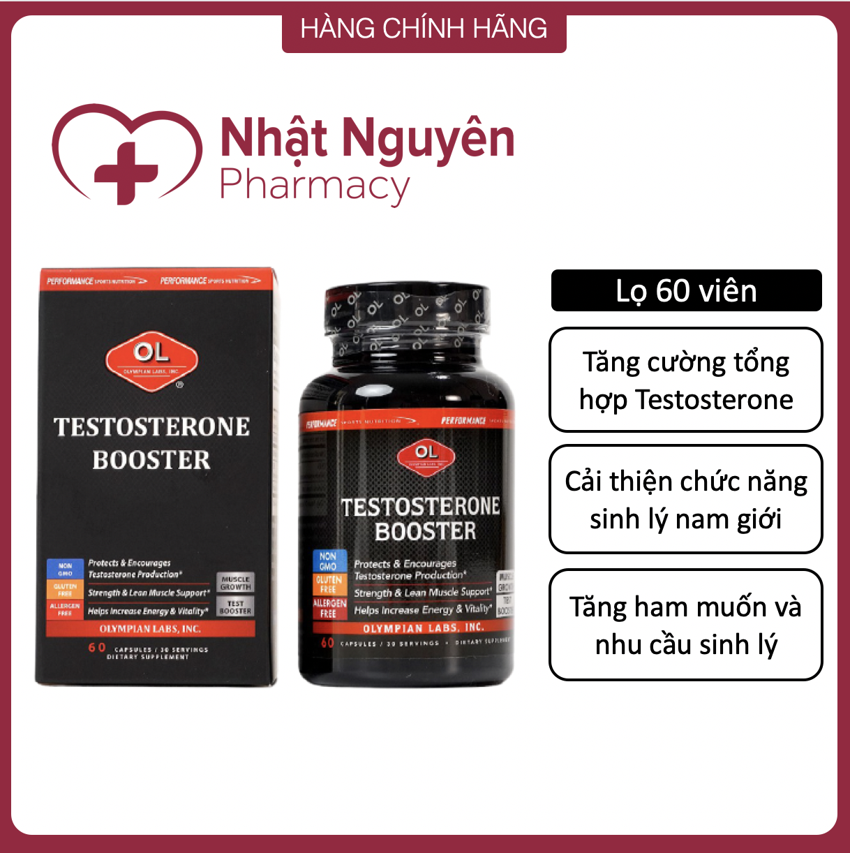 Testosterone Booster - Hỗ trợ cân bằng và tăng cường sinh lý Nam