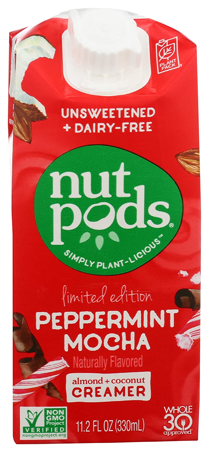 KEM SỮA LỎNG nutpods PEPPERMINT MOCHA Dairy-Free Creamer, ĂN KIÊNG & KHÔNG ĐƯỜNG, 330ml (11.2oz)