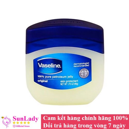 Sáp Dưỡng Ẩm Vaseline Original 49g  100% Pure Petroleum jelly (50ml) - Sáp dưỡng ẩm làm mềm da chống nứt nẽ Vaseline 100 Pure Petroleum Jelly chính hãng