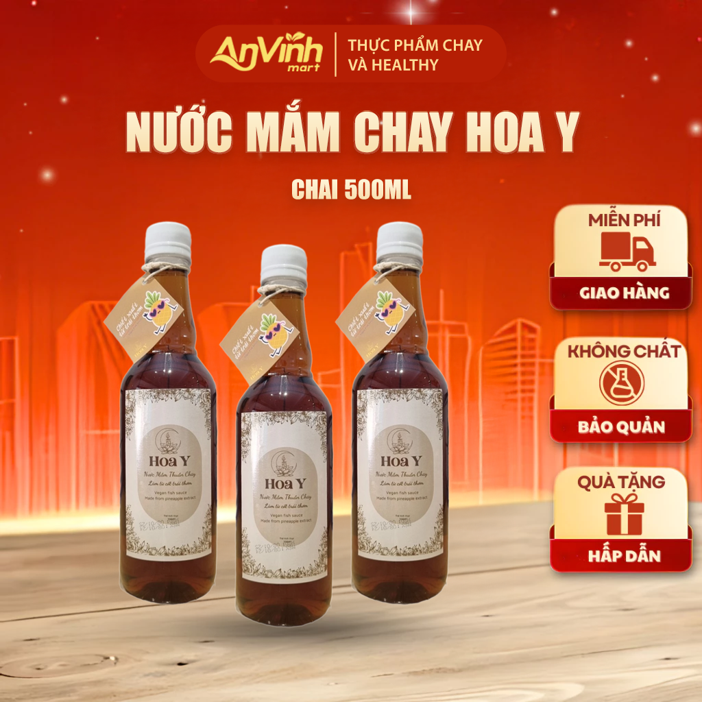 Nước mắm thuần chay Hoa Y 500ml