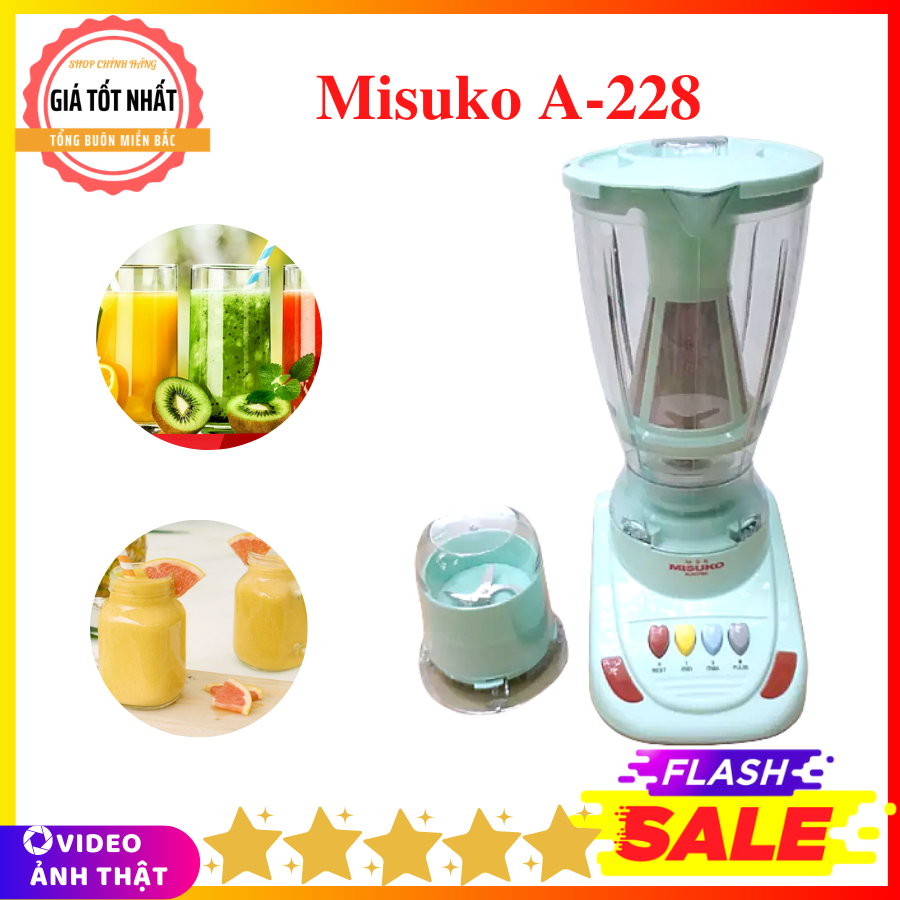 Máy xay sinh tố misuko-a228 siêu bền công suất lớn - đa chức năng, dùng siêu bền hiệu qủa