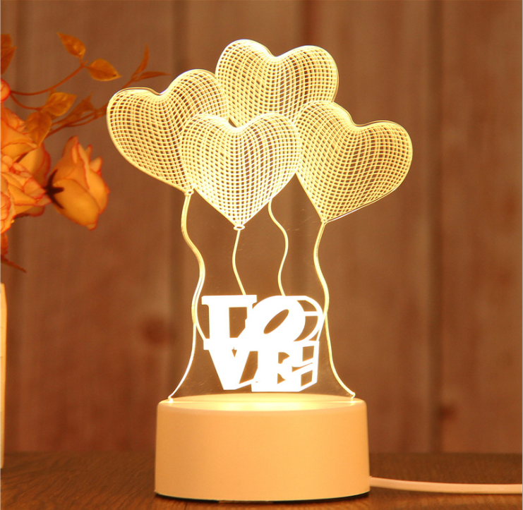 Đèn trang trí để bàn khắc hình đẹp độc LED - Quà tặng vô cùng ý nghĩa- Tặng kèm hộp quà
