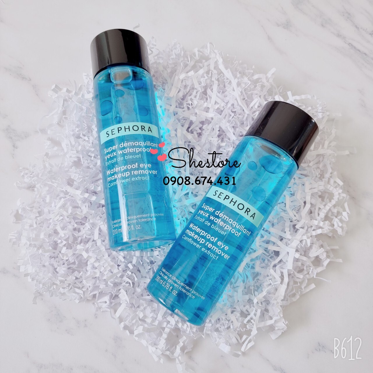 Tẩy trang mắt môi sephora waterproof eye makeup remover 200ml