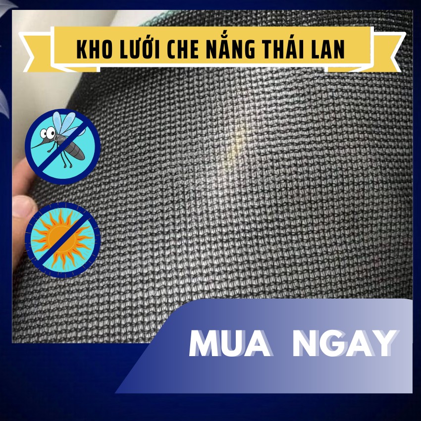 Lưới che nắng 70% dệt kim Đài Loan khổ rộng 3m, che ngoài trời,che cách nhiệt, che vườn lan, vườn rau chống côn trùng, chống muỗi 2 màu đen và xanh có viền đóng khuy