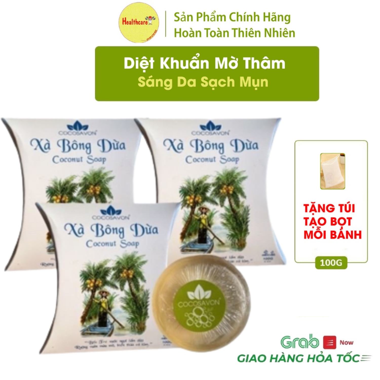 Combo 10 xà bông sinh dượᴄ dừa cocosavon giúp chống lão hóa tế bào da, làm trẻ hóa làn da cho bạn