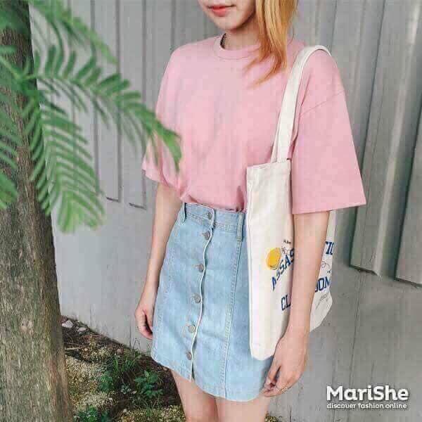 [HCM]áo thun thun trơn tay lỡ phông rộng nam nữ free size 42-70kg