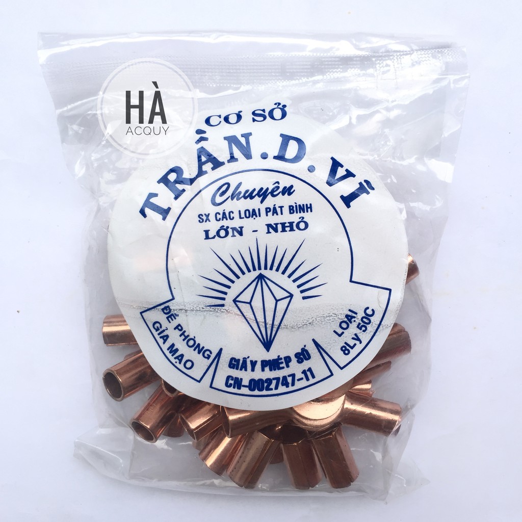 Đầu cos dây điện tròn bằng đồng bấm cáp điện-50 cái