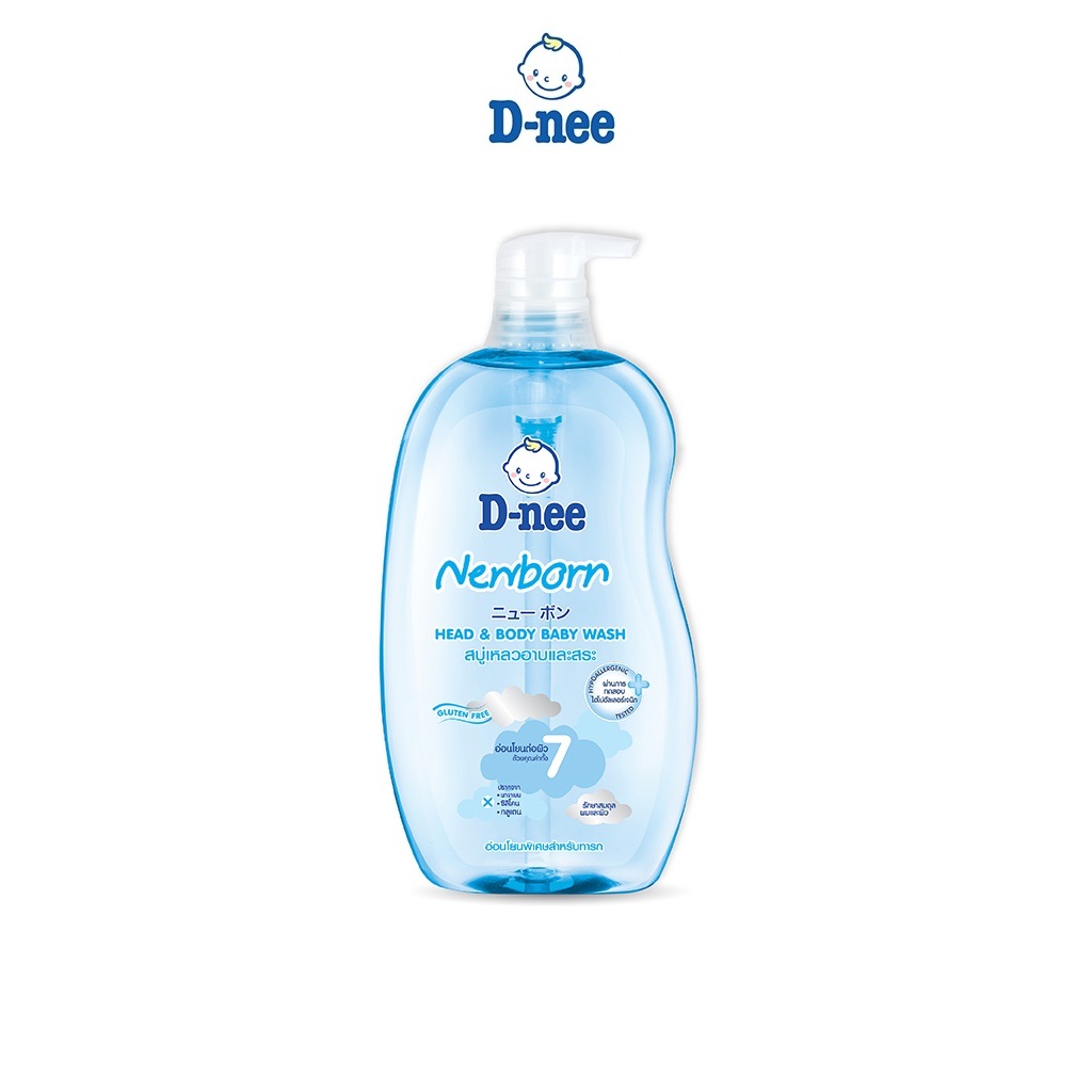 Sữa tắm gội toàn thân em bé Dnee 800ml Xanh