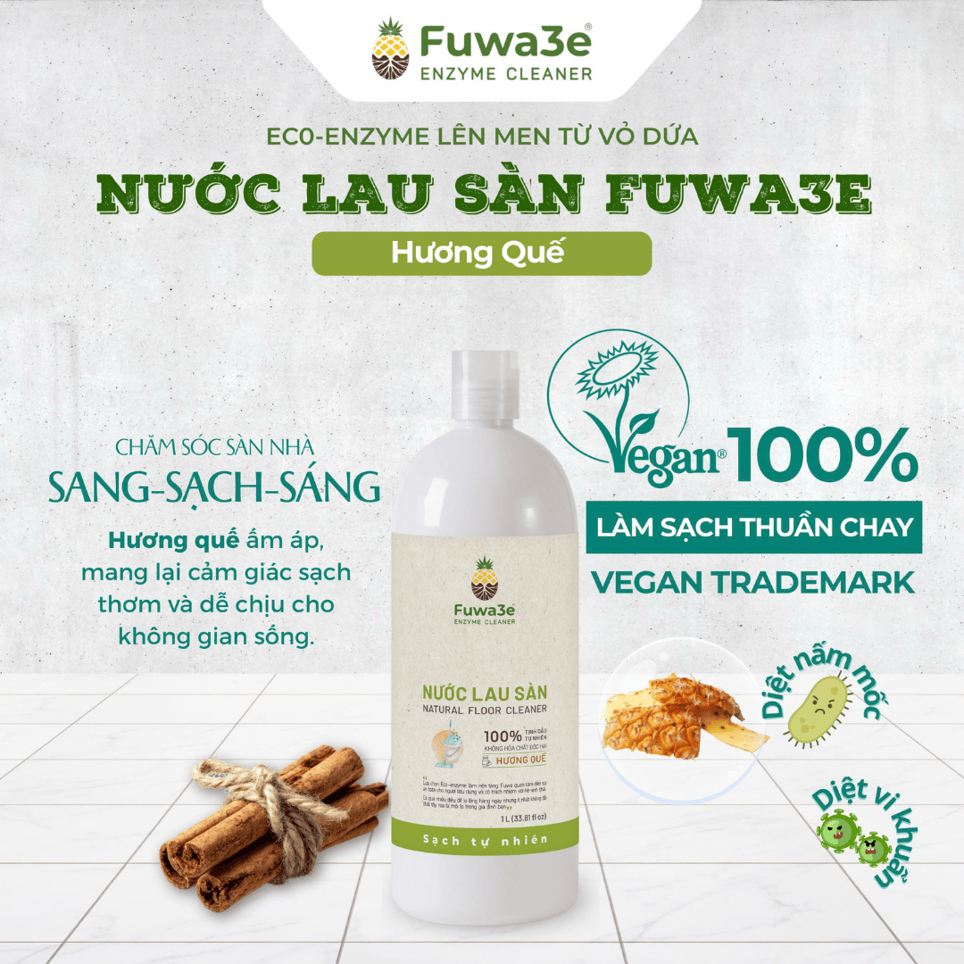 Water mop floor Organic Bio Enzyme pineapple Fuwa3e 1L incense lemon/cinnamon - 4