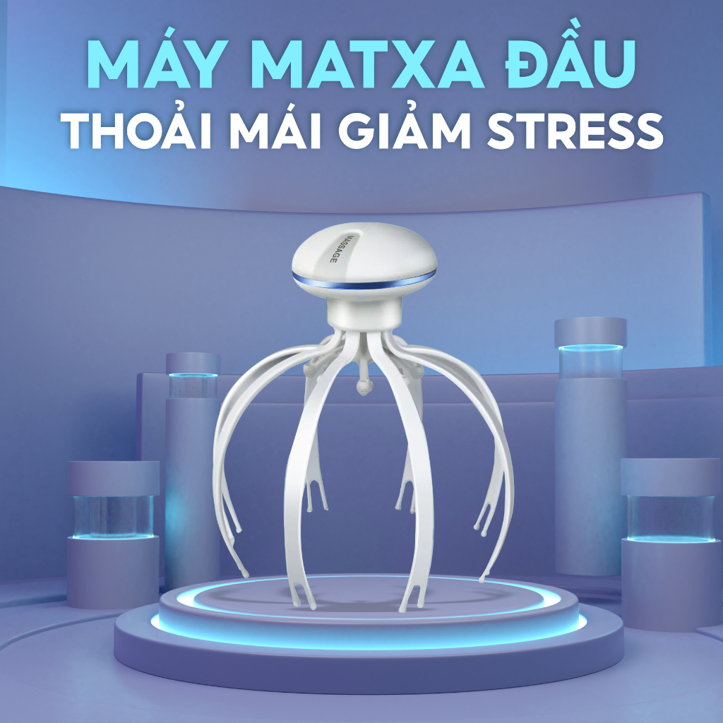 Máy mát xa đầu thư giãn giảm căng thẳng mệt mỏi đau đầu Half Horse 2206 với 8 chân bao phủ 360 độ