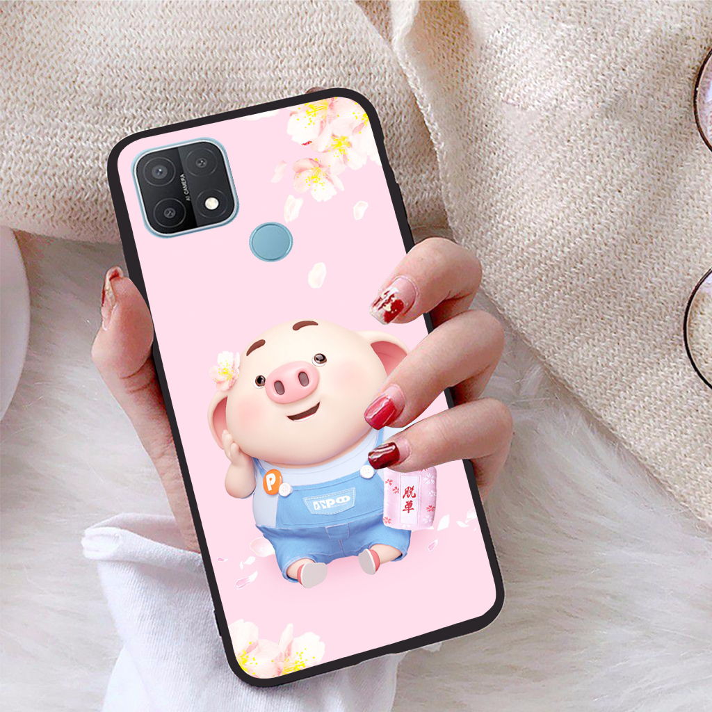 [HCM]Ốp lưng Oppo A15 viền dẻo TPU BST Pig Cute