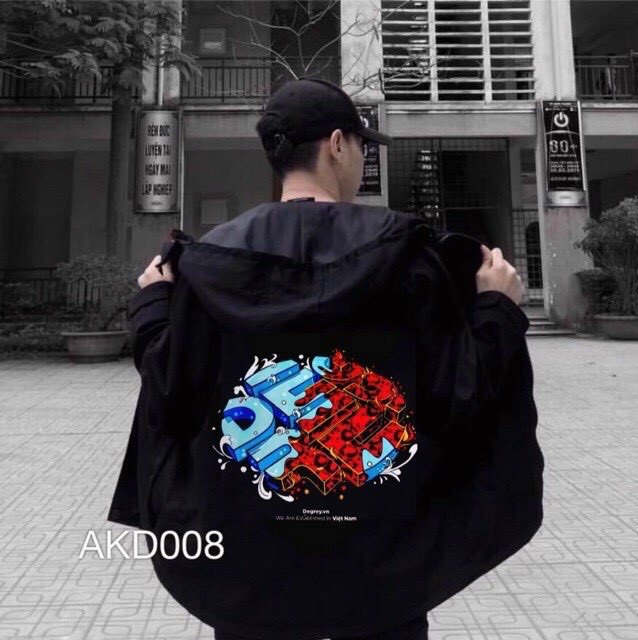 Áo Khoác Dù, Áo Khoác Chống Nắng in Chữ DeGrey Phối Logo Độc Đáo.Tp