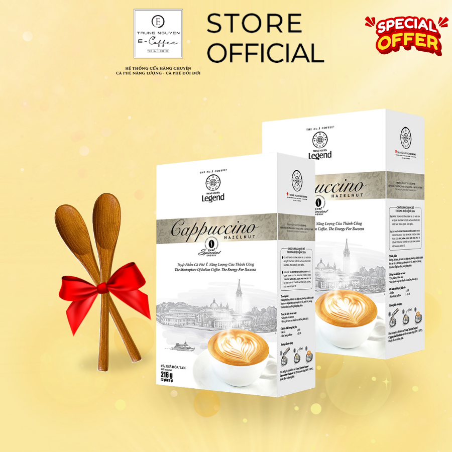 Combo 2 Hộp Cà Phê Cappuccino Hazelnut Trung Nguyên Legend - Hạt Phỉ