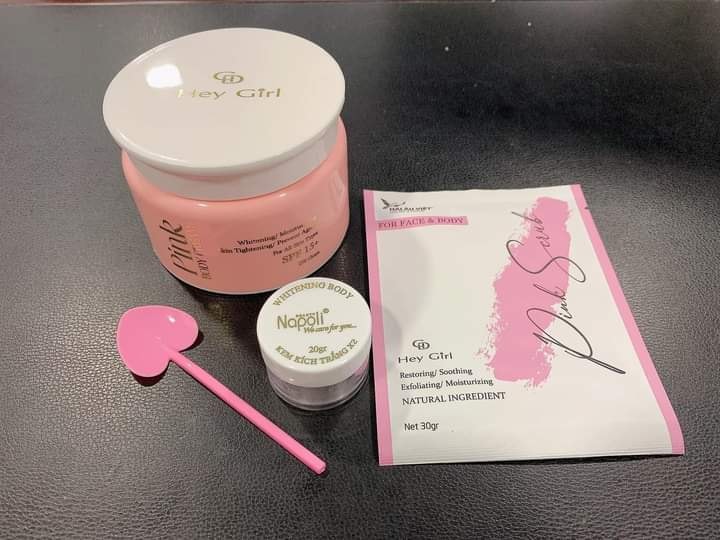 Kem trắng da body pink trắng không hồi tone