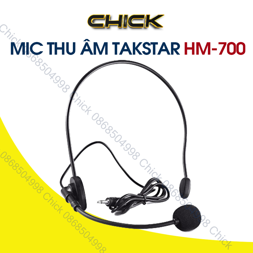 Micro đeo tai takstar hm -700, mic trợ giảng có dây chuyên nghiệp , mic giành cho loa trợ giảng