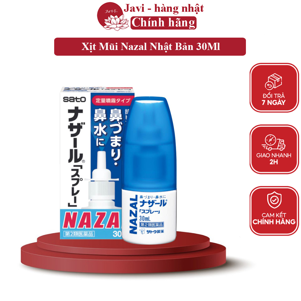 Xịt mũi nazal giảm sổ mũi ngạt mũi viêm xoang nhật bản 30ml