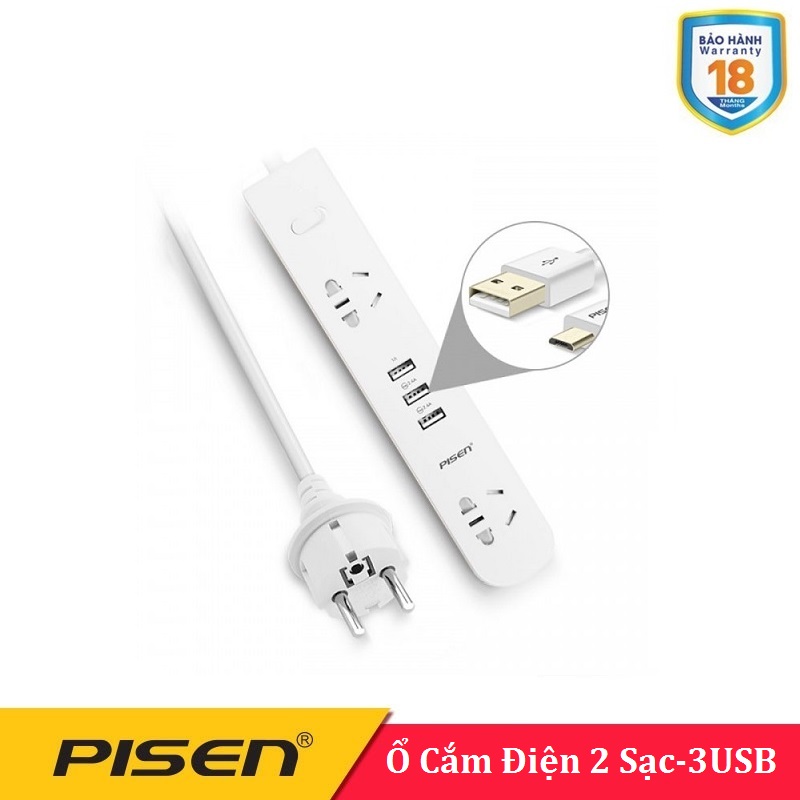 Ổ cắm điện pisen ky-23 ep -bh 18 tháng