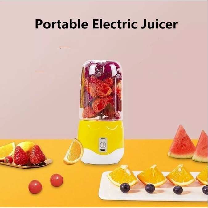 Máy Xay Sinh Tố Cầm Tay Mini Sạc Điện Dung Tích 400ml Máy Xay Hoa Quả Mini Vịt Vàng Mẫu Mới