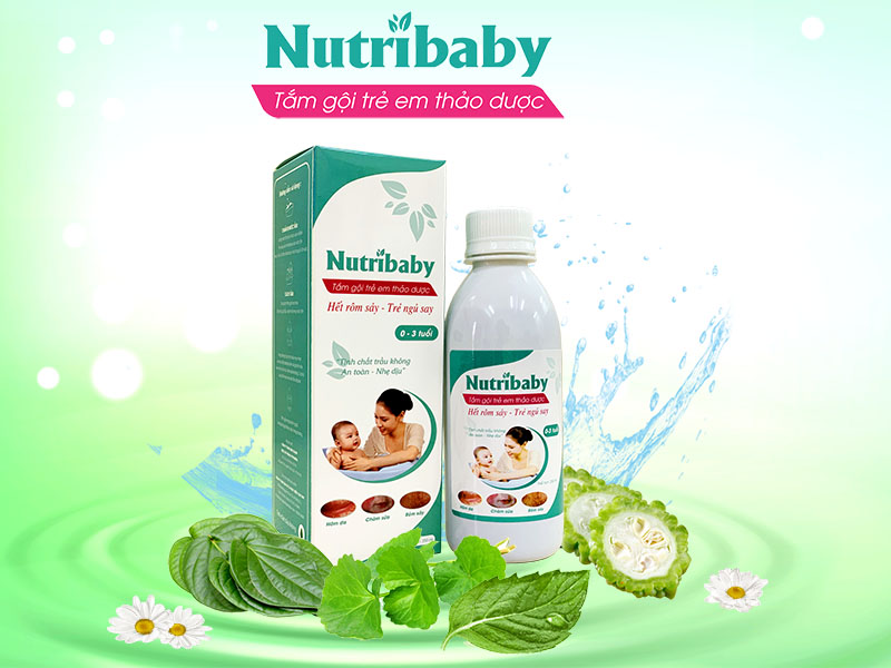 Tắm gội trẻ em thảo dược Nutribaby 250ml dùng cho trẻ sơ sinh, trẻ nhỏ