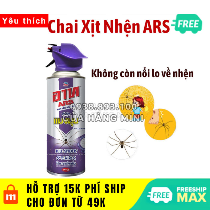 Chai xịt nhện ars jet spider 300ml thái lan