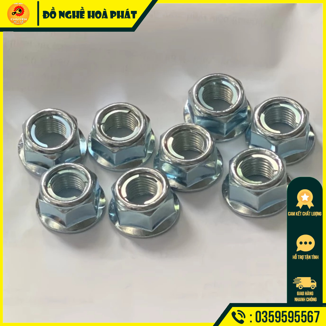 Ốc trục trước + sau 12mm zin Chất Lượng