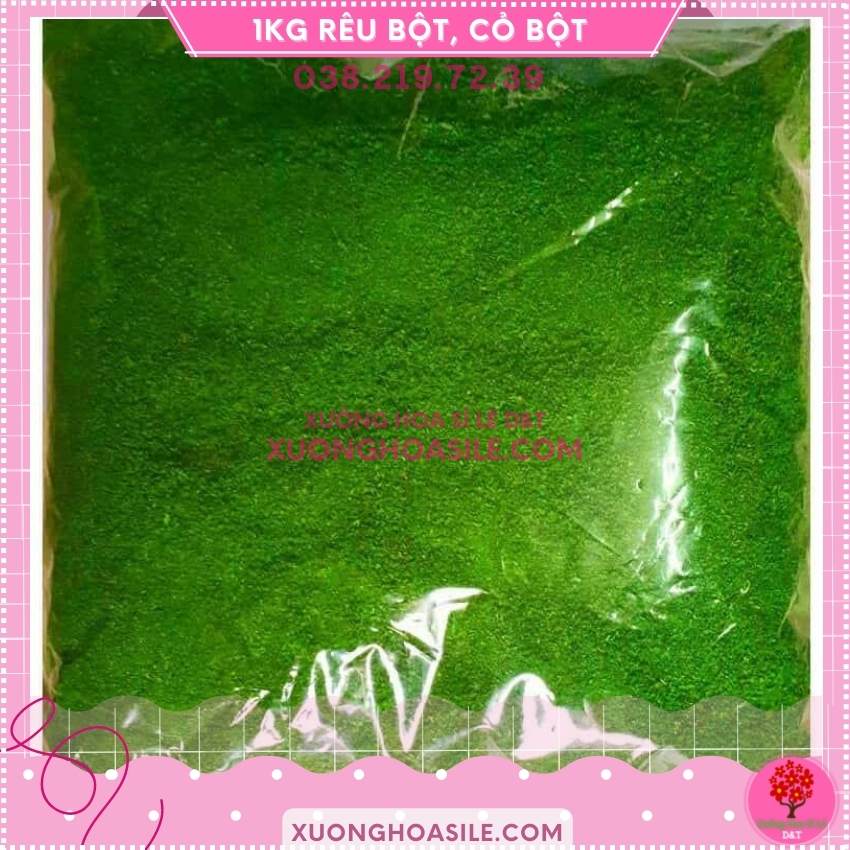 Bịch to cỏ bột rêu bột trang trí chậu cảnh 900gr
