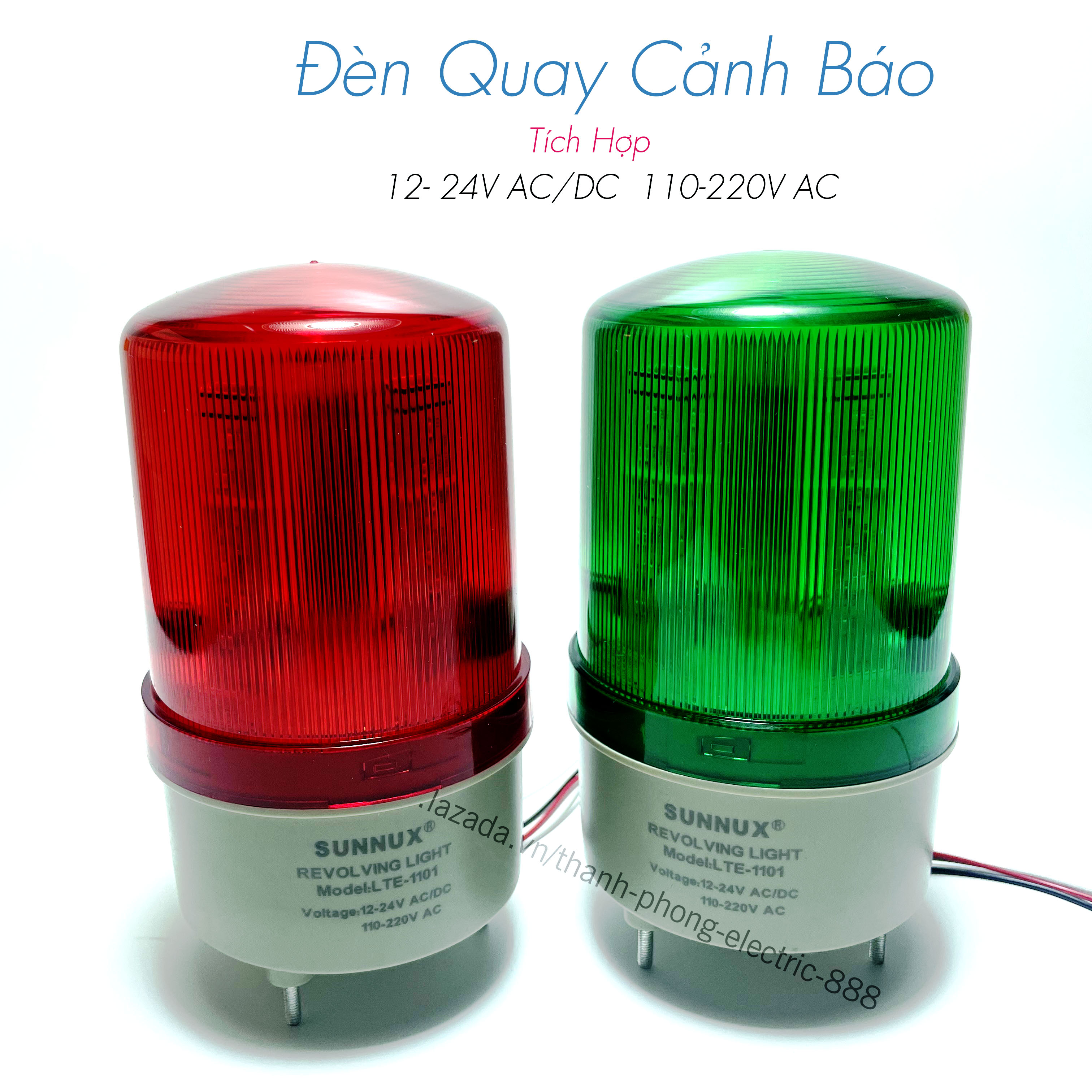 Đèn led cảnh báo đèn led cảnh báo công trường có còi & không còi 12v 24v 220v 110v