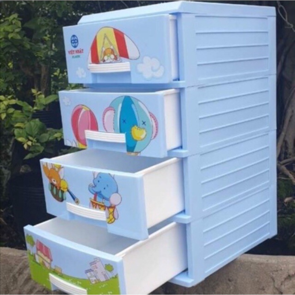 Tủ kitty - tủ nhựa đựng đồ 3-4 tầng việt nhật