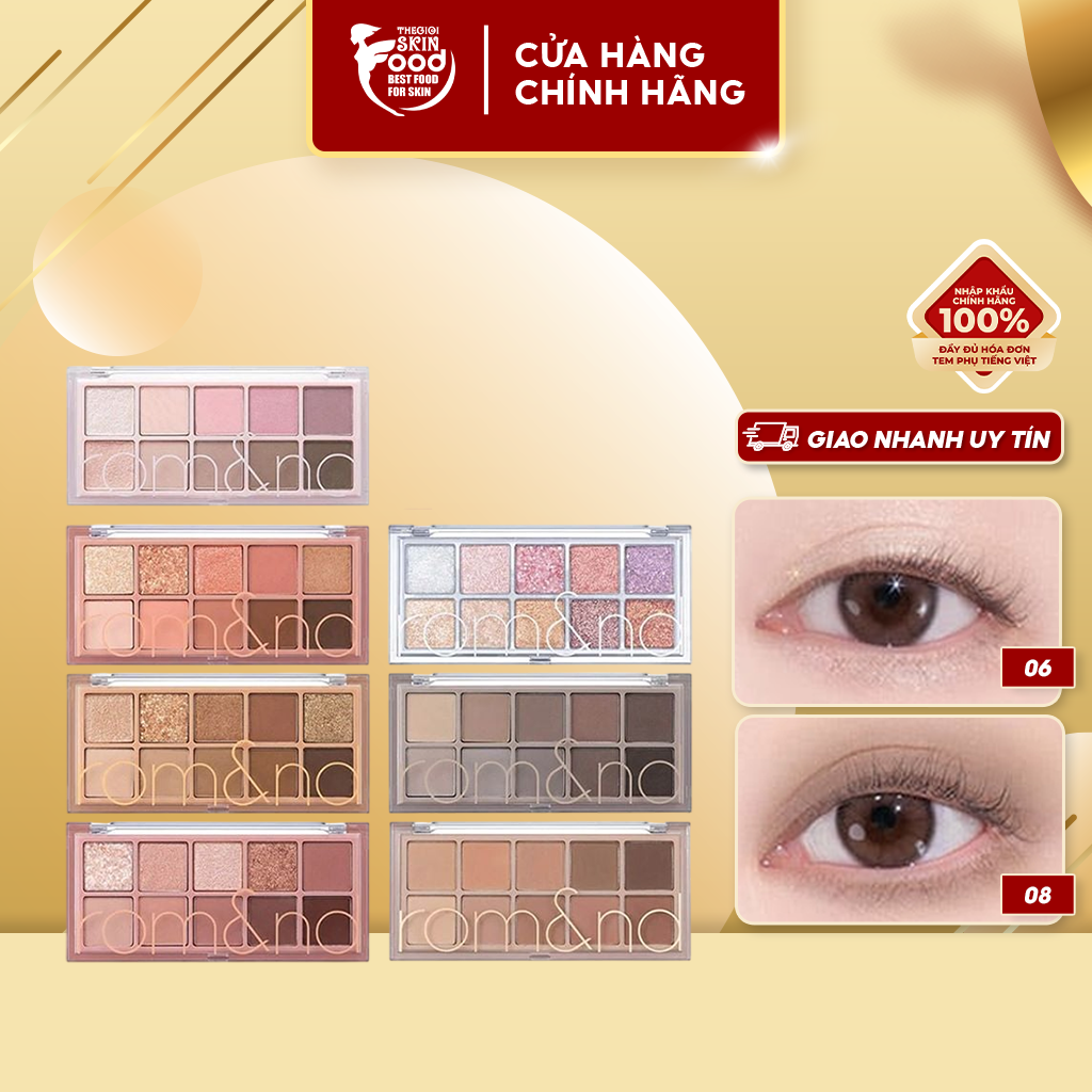  Bảng Phấn Mắt 10 Màu Lấp Lánh Romand Better Than Eye Palette 