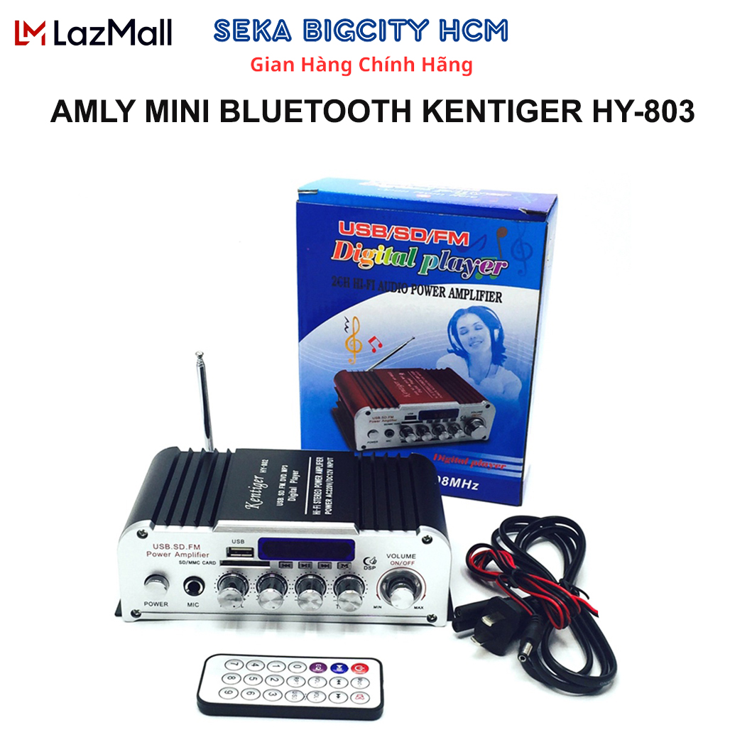 Amly mini karaoke Kentiger HY803 Amply nghe nhạc hát karaoke âm thanh cực đỉnh hàng Bảo hành 12 tháng