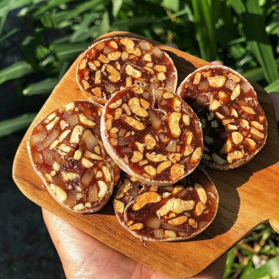 Kẹo chuối đậu phộng cuộn tròn 500g/1kg
