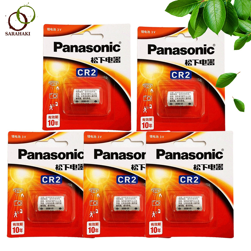 Combo 5 vỉ pin máy ảnh CR2 Panasonic 3V Lithium chính hãng