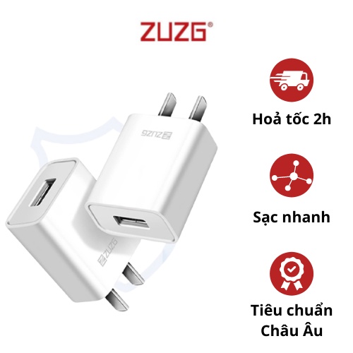 Củ sạc nhanh iphone samsung zuzg 10w 5v-2a uc02