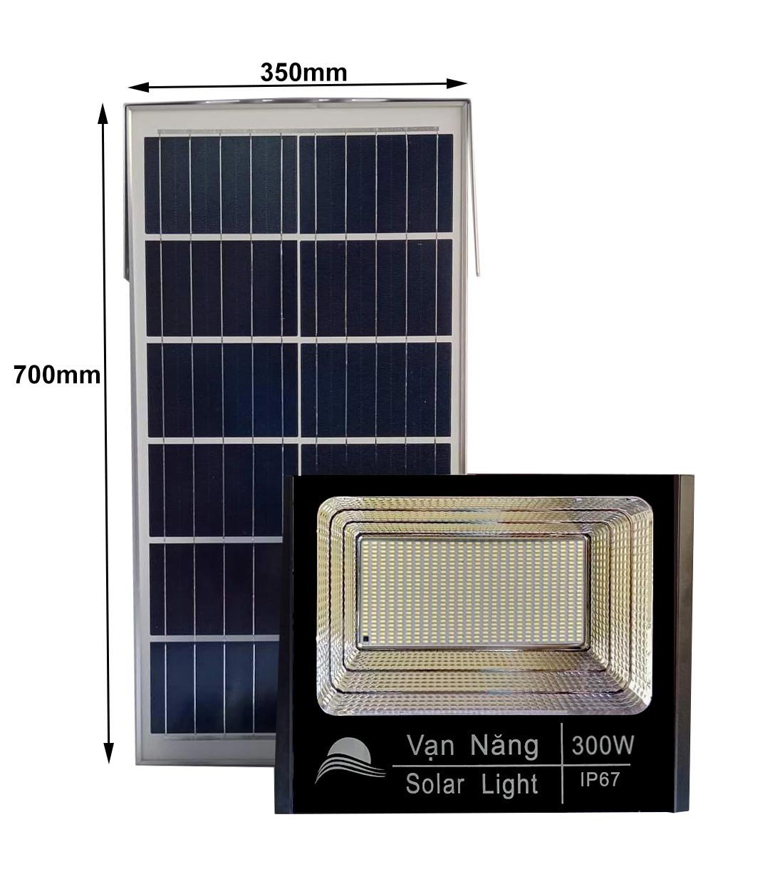 Đèn pha năng lượng mặt trời 300w Chính hãng