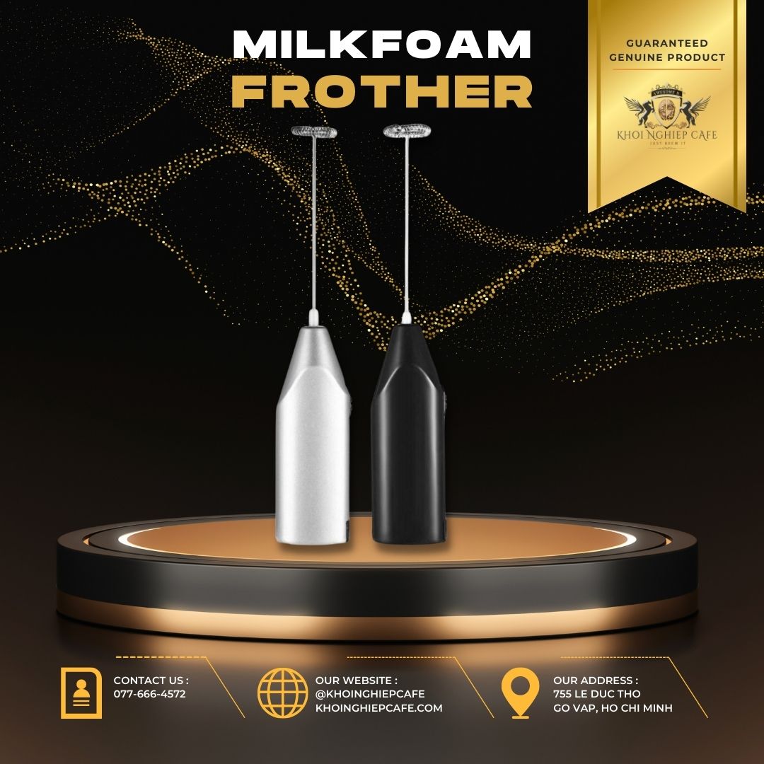 Cây đánh sữa cầm tay đánh sữa cappuccino latte đánh sữa milkfoam dụng cụ tạo bọt sữa cầm tay