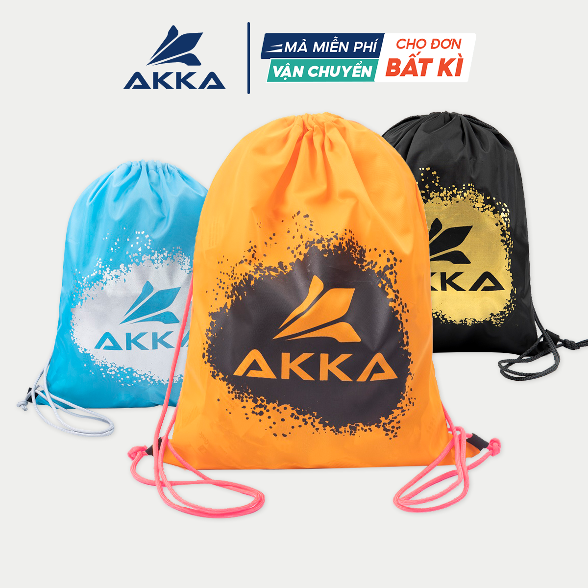 Túi rút thể thao, túi bóng đá, túi tập gym AKKA - Nhiều màu
