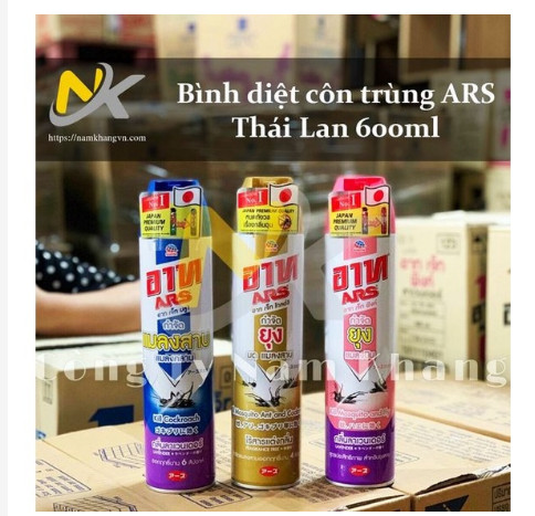 Bình xịt Muỗi, Côn Trùng ARS Thái Lan 600ml