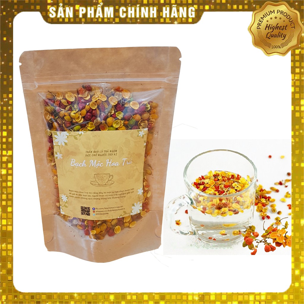 [FREE SHIP] Trà Hoa Chi Bản - Hoa Albizia Sấy Khô Cao Cấp Tự Nhiên Bạch Mộc gói 10g