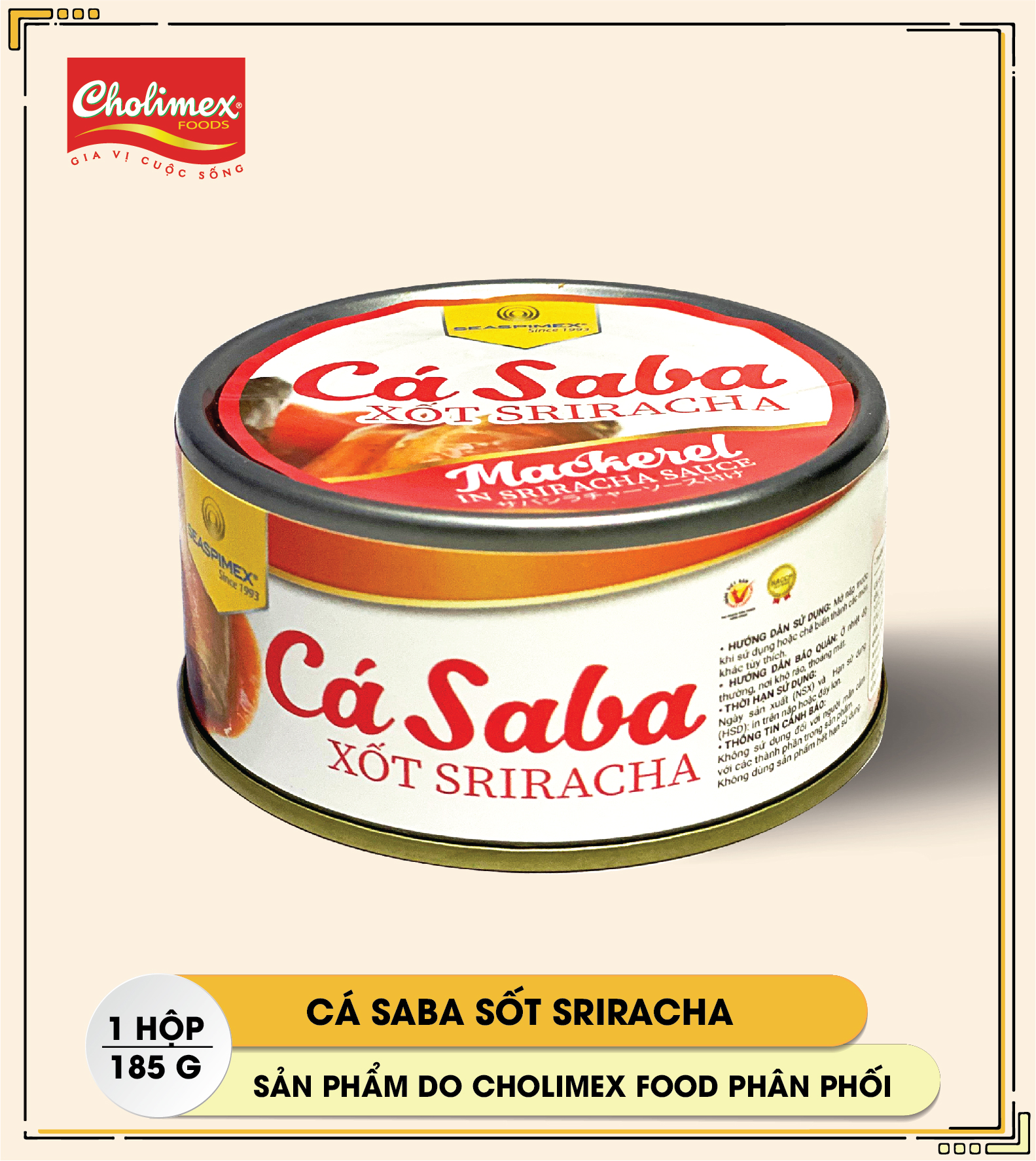 Cá saba xốt sriracha 185g