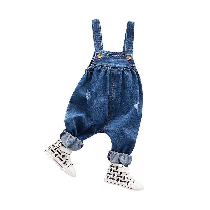 Quần yếm jean bò bé gái, bé trai 10-20kg