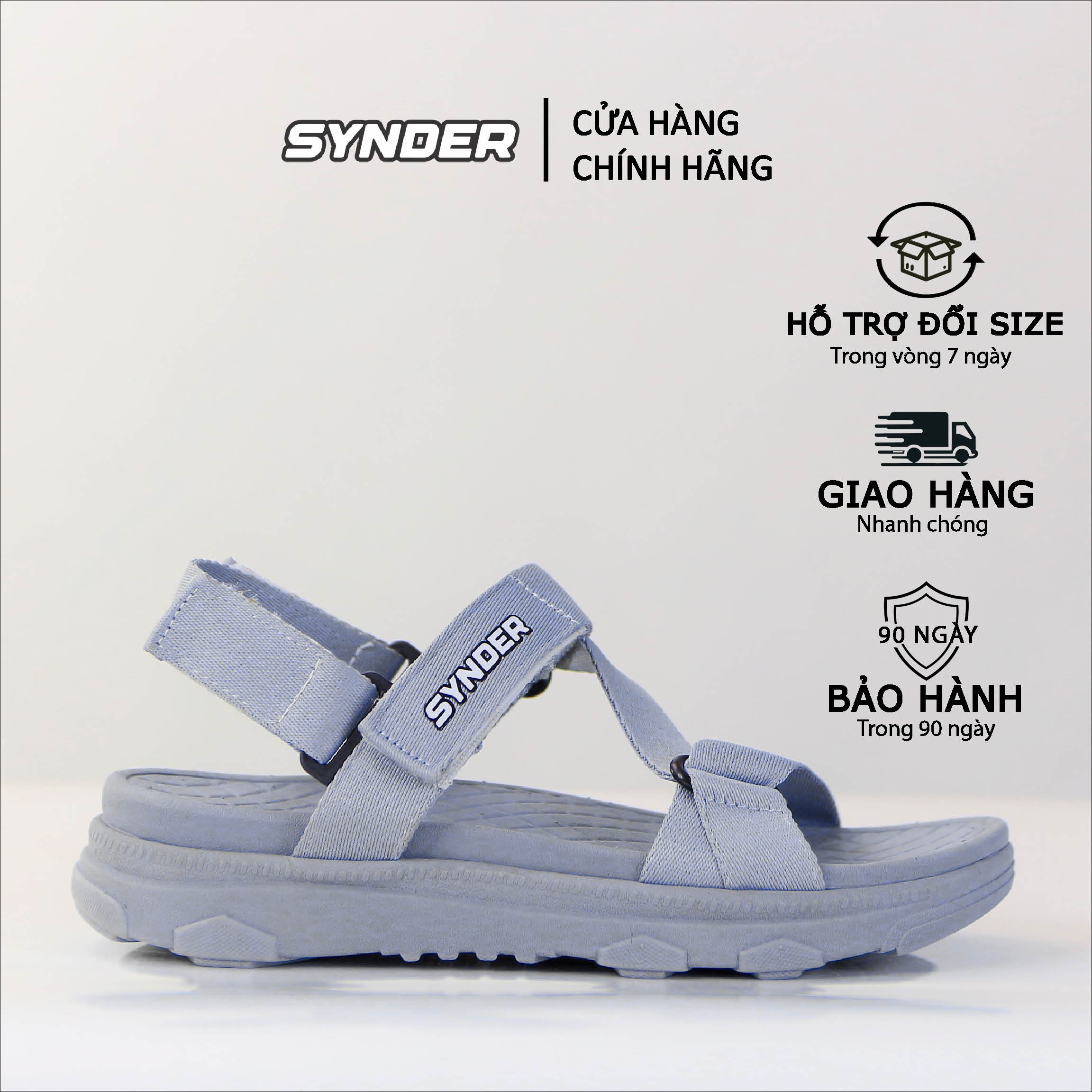 Dép sandal nam nữ synder xám 36-43