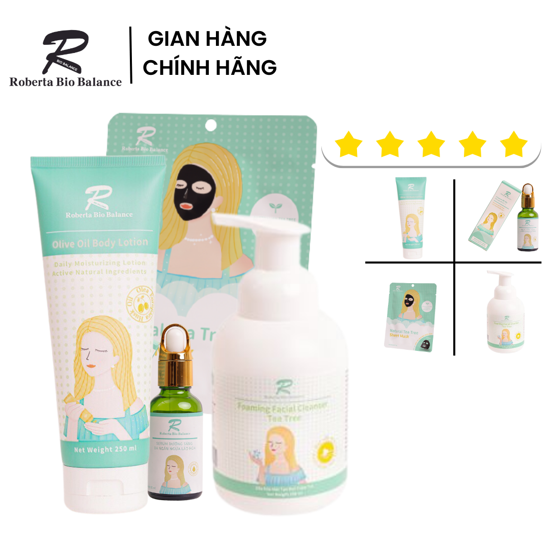Combo skincare 4 sản phẩm roberta bio balance hot on sale vietnam must buy