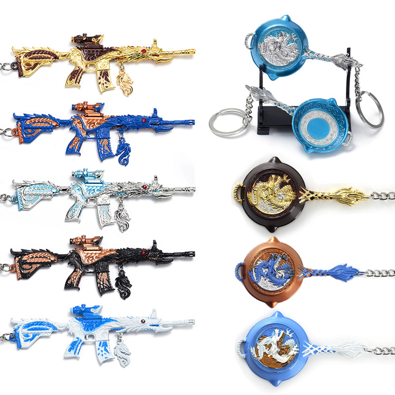 Móc Khoá treo xe máy, cặp, balo dài 12cm chất liệu hợp kim siêu bền, không rỉ Skin Pubg nhiều mẫu M416 DRAGON pubg Độc Lạ Mô Phỏng Giống Thật