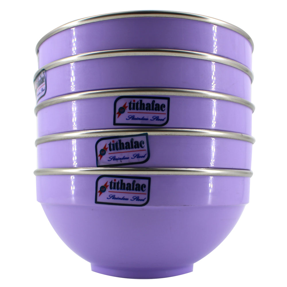 Tô Inox Màu Xanh Cách Nhiệt 2 lớp  đường kính 16 cm Tithafac