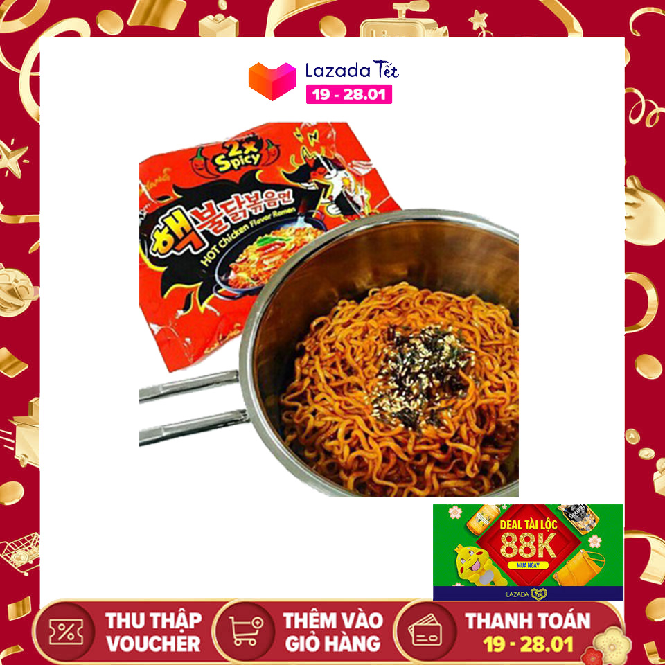 Mì gà siêu cay 2x spicy 140g samyang hàn quốc loại ngon