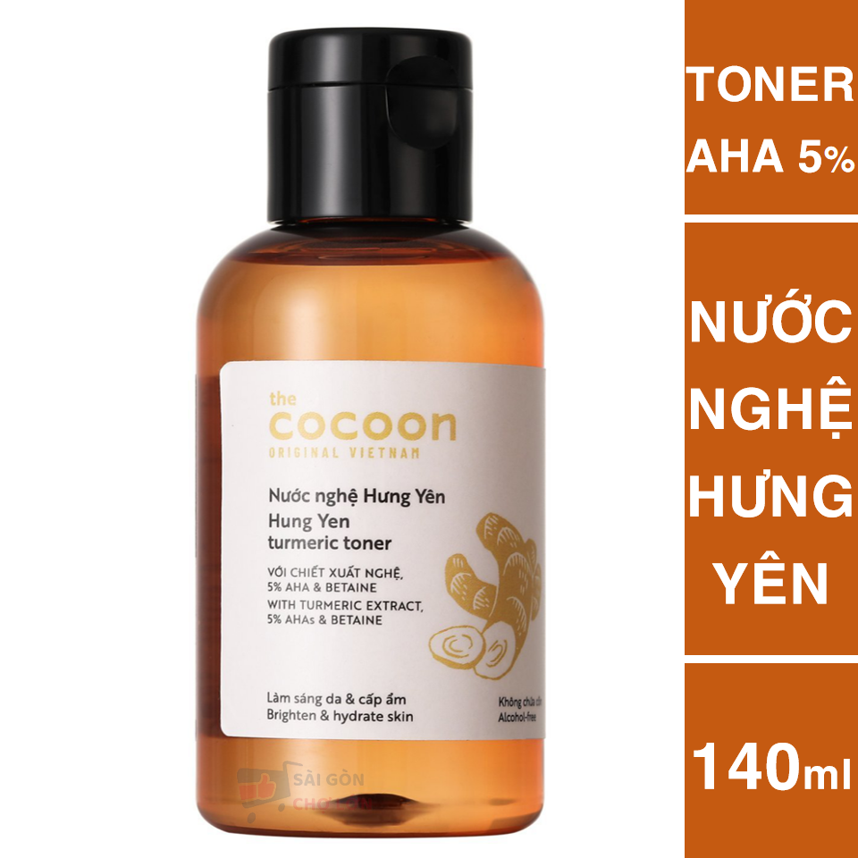 Toner Nước Nghệ Hưng Yên Cocoon 140ml cấp ẩm làm lành da mờ thâm mụn