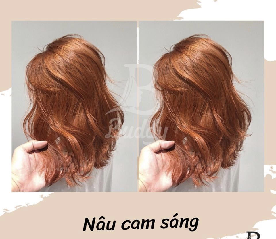 Kem nhuộm tóc màu Nâu Cam Sáng – Blinkhair, tặng kèm trợ nhuộm và gang tay